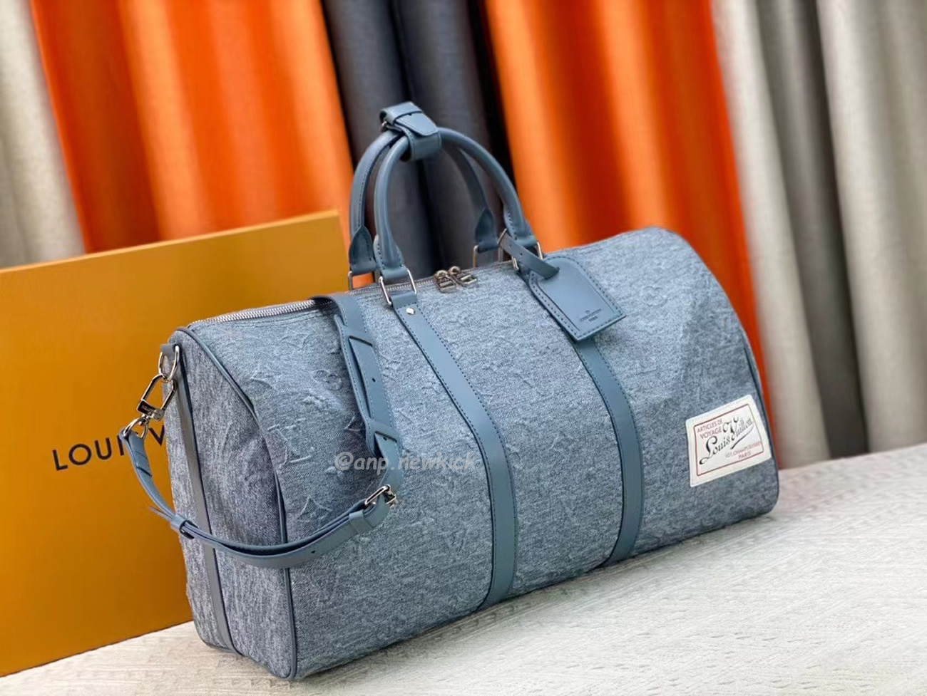 Louis Vuitton Keepall Bandouliere Monogram 50 Navy Duffel Bag (57) - newkick.org